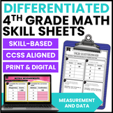 4th Grade Differentiated Math {Measurement & Data} *Includ