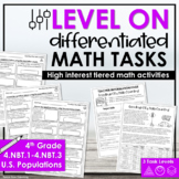4th Grade Differentiated Math Tasks NO PREP Place Value 4.