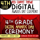 4th Grade Digital Awards PowerPoint | Red Carpet Theme | D