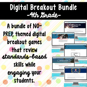 Preview of 4th Grade Digital Breakout Bundle