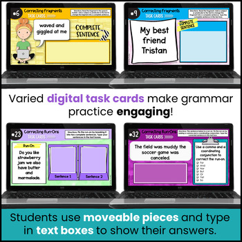4th Grade Digital Grammar Activities - Correcting Fragments and Run-On ...