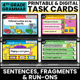 4th Grade Digital Grammar Activities - Sentences, Fragment