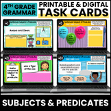4th Grade Digital Grammar Activities - Subjects and Predicates