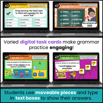 4th Grade Digital Grammar Activities - Synonyms and Antonyms | TPT