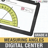 4th Grade Digital Math Center Measuring Angles Paperless M