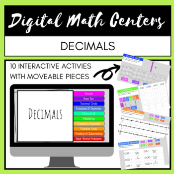 Preview of 4th Grade Digital Math Centers: Decimals | Google Classroom