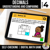 4th Grade Digital Math Game | Decimal Understanding | Dist