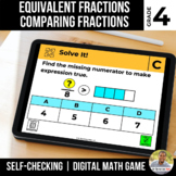 4th Grade Digital Math Game | Equivalent Fractions| Compar