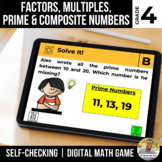4th Grade Digital Math Game | Factors | Multiples | Prime 