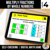 4th Grade Digital Math Game | Multiply Fractions | Distanc