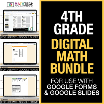 Preview of 4th Grade Digital Math Games | Math Centers | 4th Grade Math Review Test Prep