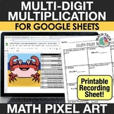 4th Grade Digital Math Pixel Art Review Multi-Digit Multip