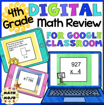 Preview of 4th Grade Digital Math Review for Google Classroom