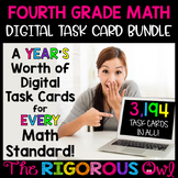 4th Grade Digital Math Task Cards YEAR LONG Bundle