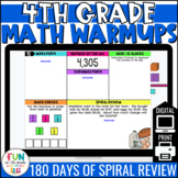 4th Grade Math Morning Work | Digital Warm Ups | Distance 