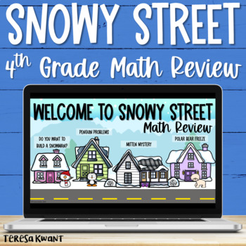 Preview of 4th Grade Digital Math Winter Activities and Centers | Distance Learning