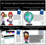 4th Grade Digital Student Reading Notebooks Bundle
