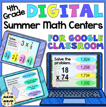 Preview of 4th Grade Digital Summer Math Centers