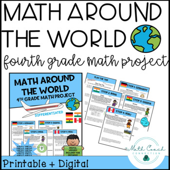Preview of 4th Grade Math Project | Math Around the World | Fourth Grade OA, NBT, NF, MD