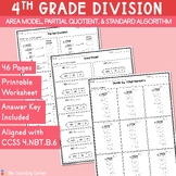 4th Grade Division Bundle - Area Model, Partial Quotient &