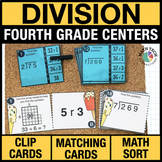 4th Grade Division Centers - 4th Grade Math Task Cards | M