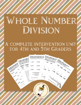 Preview of 4th Grade Division Intervention Unit