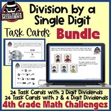 4th Grade Division Task Cards Bundle Differentiated Escape