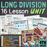 4th Grade Long Division 16 Lessons Unit BUNDLE with Slides