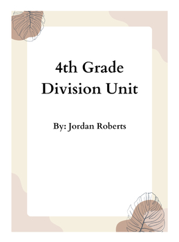 Preview of 4th Grade Division Unit Resources!