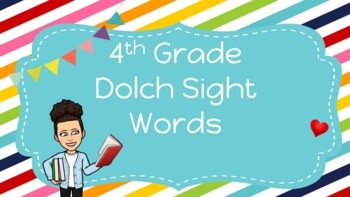 Preview of 4th Grade Dolch Sight Word Power Point ( List 1 of 2)