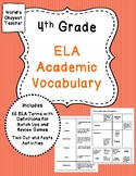 4th Grade ELA Academic Vocabulary