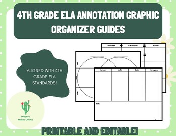 Preview of 4th Grade ELA Annotation Guide Graphic Organizers