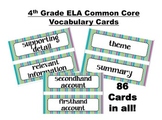 4th Grade ELA Common Core Word Wall Cards