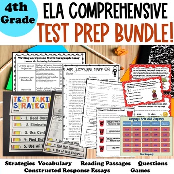 Preview of 4th Grade ELA Comprehensive Test Prep Bundle