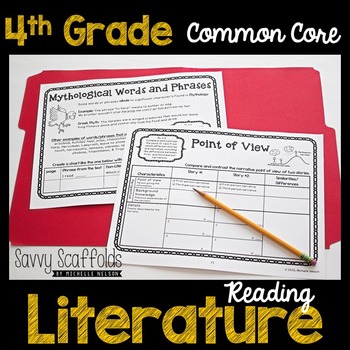 Preview of 4th Grade Reading Literature Graphic Organizers for Common Core