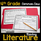 4th Grade Reading Literature Graphic Organizers for Common Core