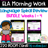 ELA Morning Work Boom Cards | Weeks 1 - 4