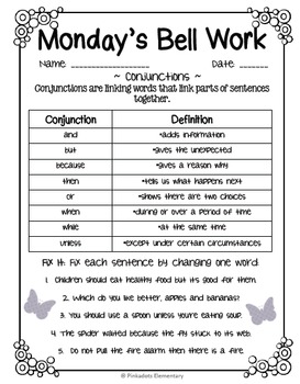 4th Grade ELA Morning Work/Bell Work: WHOLE month! April Themed Worksheets!