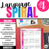 4th Grade ELA Spiral Review | 1st Semester Daily Language 