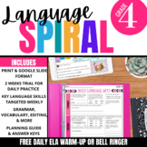 4th Grade ELA Spiral Review for Language Arts Morning Work