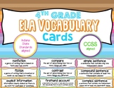 4th Grade ELA Vocabulary Cards