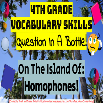Preview of 4th Grade ELA Vocabulary Game Activity Homophones Digital Resource