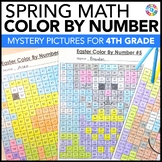 Spring Color by Number Math Worksheets April Morning Work 