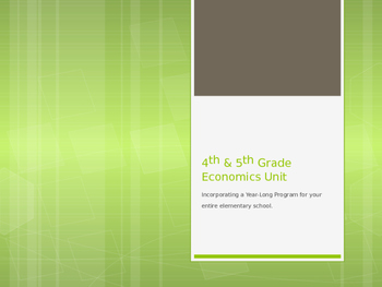 Preview of 4th Grade Economics Unit and School Wide Market System CC Aligned