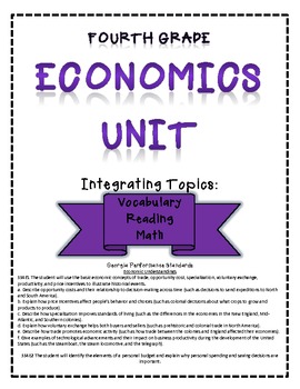 Preview of 4th Grade Economics Unit for Georgia Standards