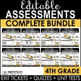 4th Grade Beginning of the Year Math Assessments, Exit Tic