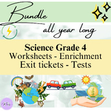 4th Grade - Editable Science Worksheets/Assessments - Year