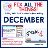 4th Grade Editing Practice December