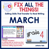 4th Grade Editing Practice March