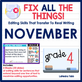 4th Grade Editing Practice November